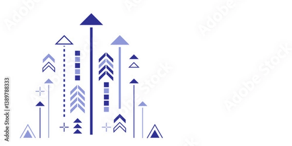Obraz Background of arrows. Dynamic uptrend. Abstract geometry background. Vector illustration .