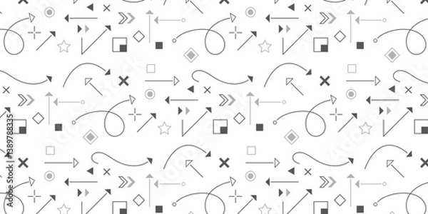 Fototapeta Geometric background of arrows. Abstract geometry. Squares and lines. Vector illustration .