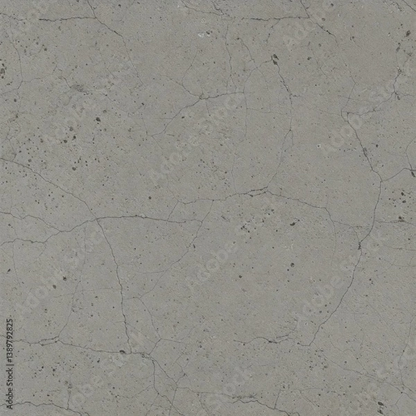 Fototapeta Gray Concrete Texture with Fine Cracks and Dots