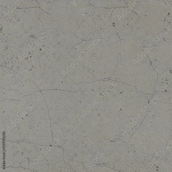 Obraz Vertically Seamless Gray Concrete Texture with Fine Cracks and Dots