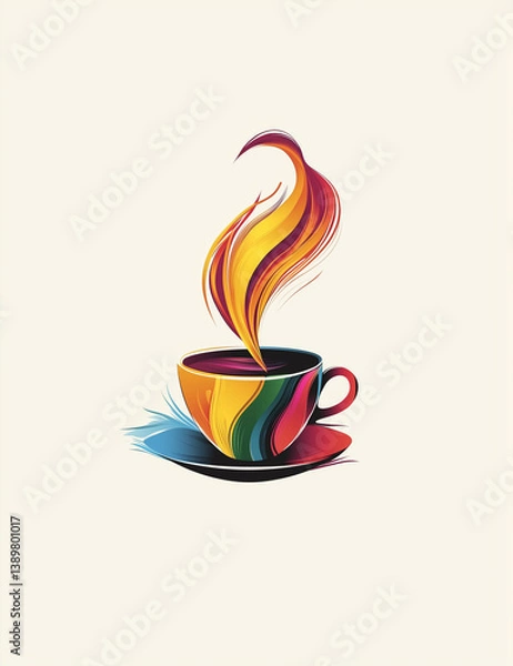 Fototapeta Coffee, cafe, logo, brand, vector, beverage, takeaway, franchise, drink, 