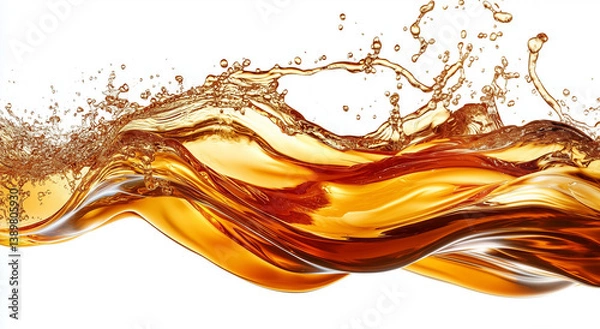 Fototapeta Orange liquid splash