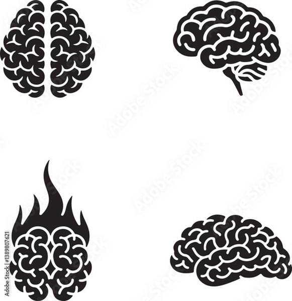 Obraz human brain vector illustration