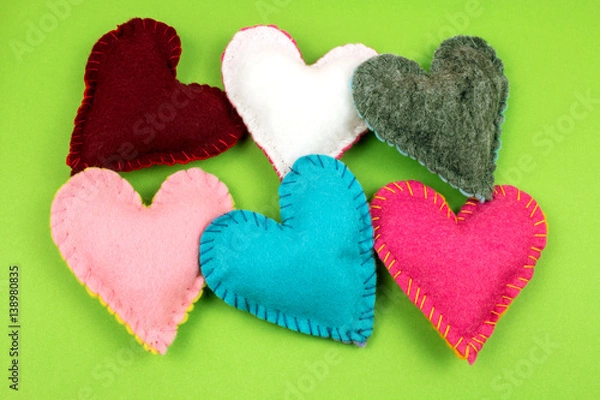 Obraz Corazones de fieltro
