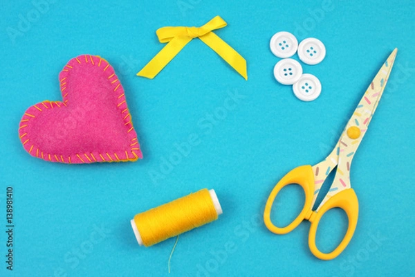 Obraz Corazones de fieltro