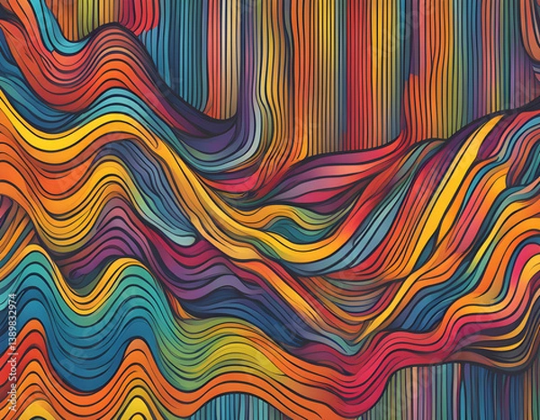 Fototapeta Abstract colorful pattern like geometric triangle background