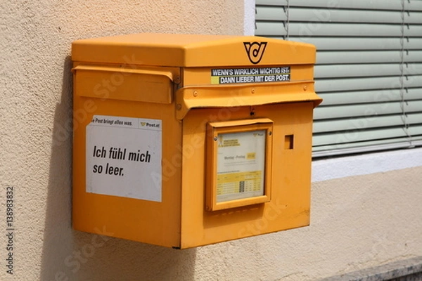 Obraz Gelber Briefkasten