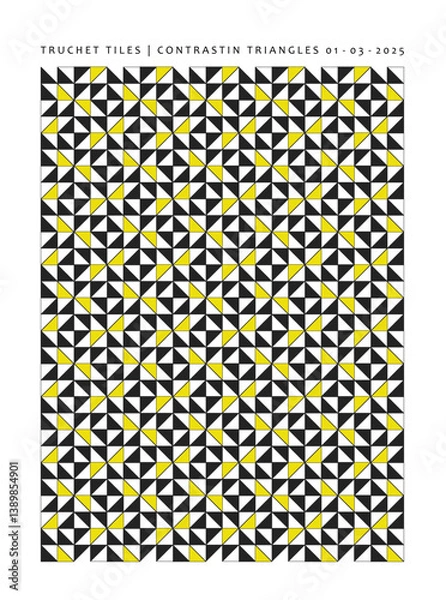 Obraz Truchet Tiles Contrastin Triangles