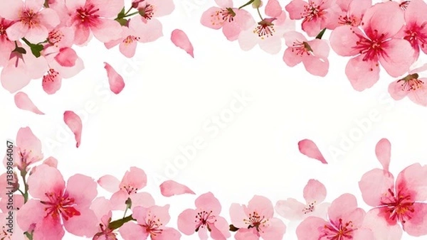 Obraz cherry blossom border