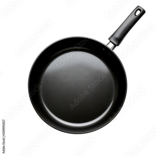 Obraz Nonstick Frying Pan Top View Isolated on Transparent Background