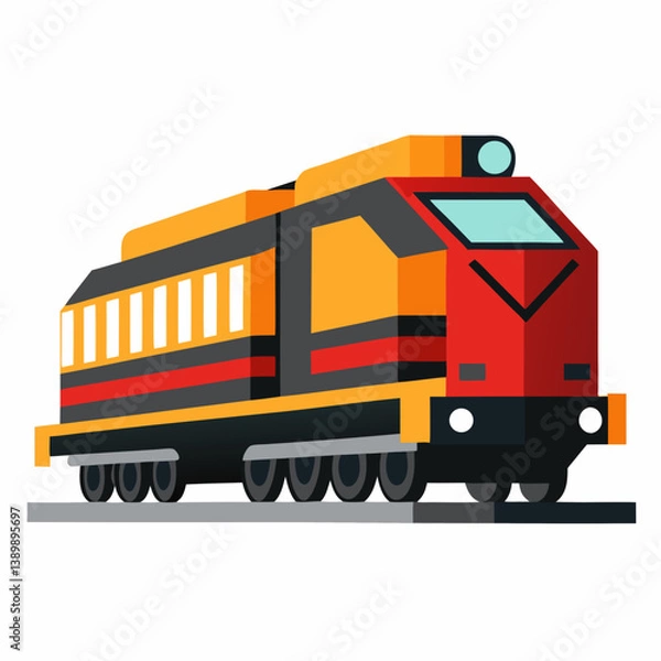 Fototapeta train isolated on white