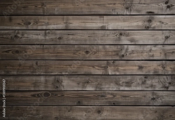 Fototapeta A close-up view of a rustic wood texture background, showcasing rich, warm tones of brown and tan, with visible grain patterns, knots, and natural imperfections that add character.