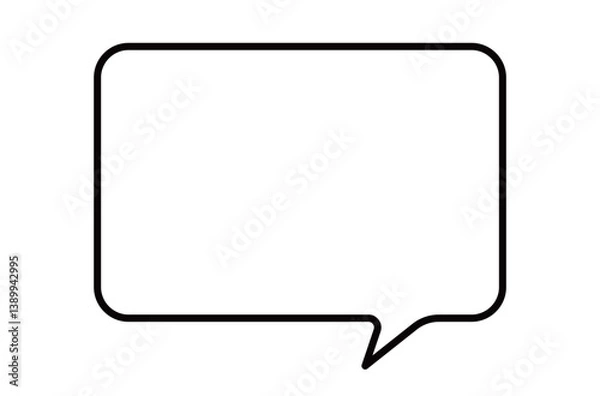 Obraz 今っぽいシンプルなふきだしのイラスト素材　吹き出し　フレーム　枠　フキダシ　セリフ　話す　コメント
