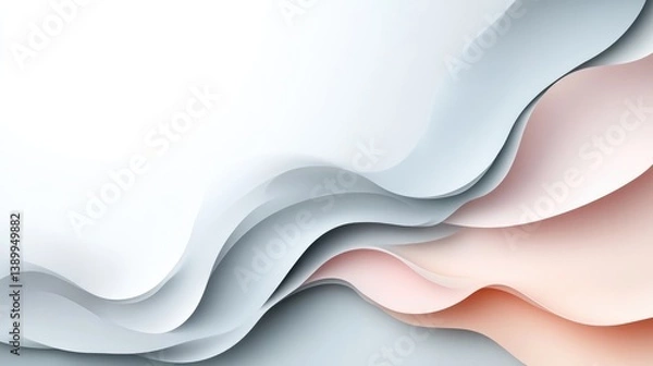 Fototapeta Abstract layered wavy background