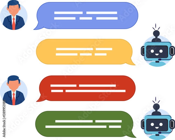 Obraz Ai chat bot communicate with human provide smart solution idea
