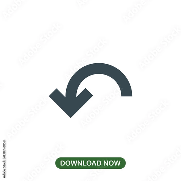 Obraz Rounded down arrow icon vector