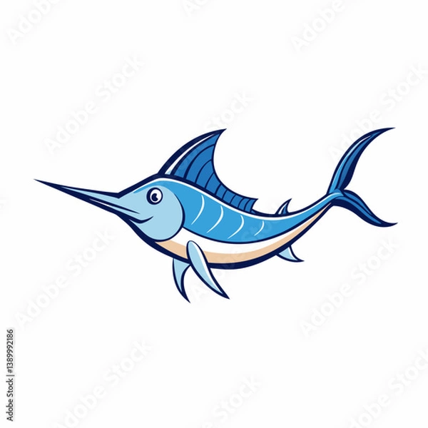 Obraz blue whale vector illustration