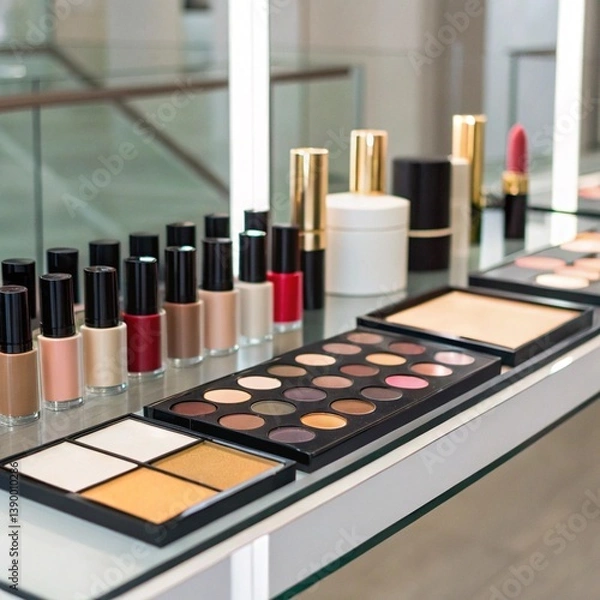Fototapeta Makeup and Cosmetics Display in a Retail Store