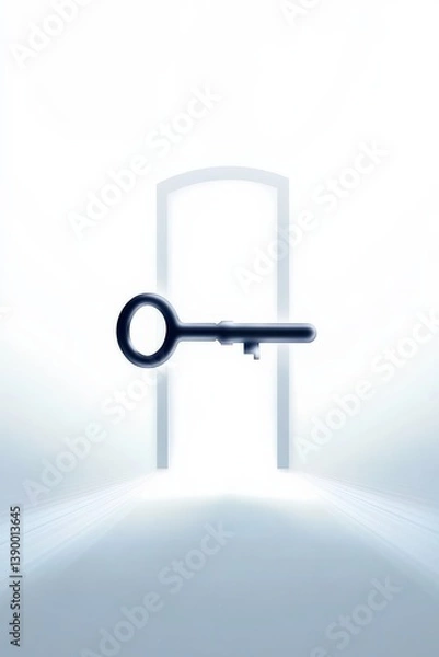 Obraz Unlock endless opportunities with our key to success. Discover potential, open doors, and explore new beginnings now.