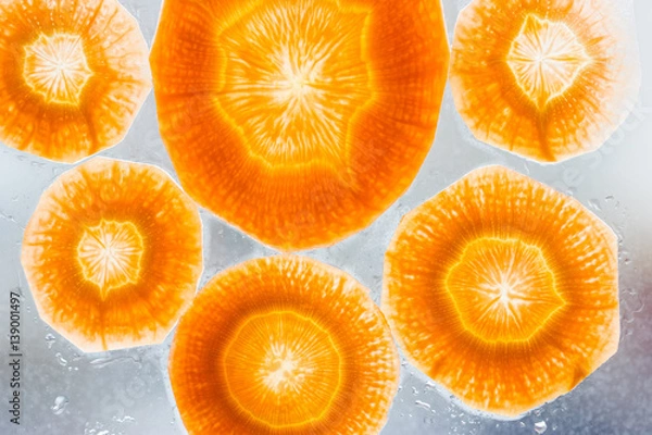 Obraz Carrot slices as background texture