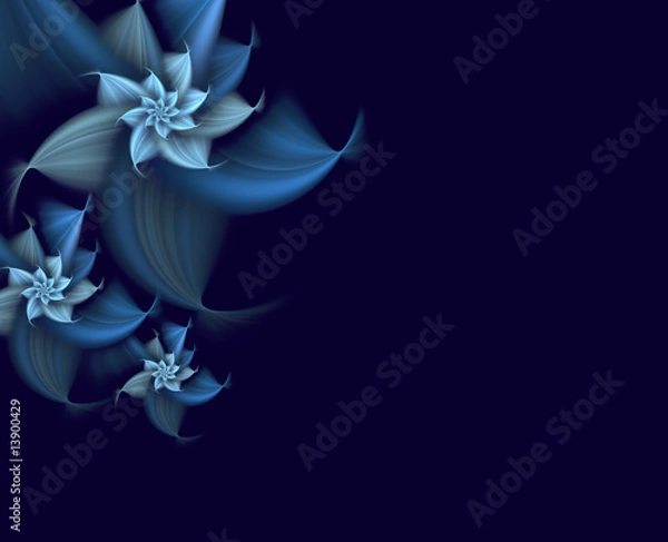 Obraz Fractal flower card background
