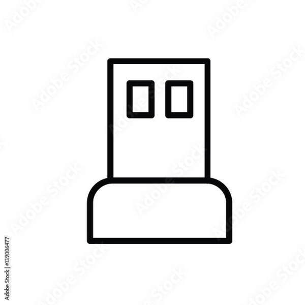 Fototapeta flash drive icon on white background