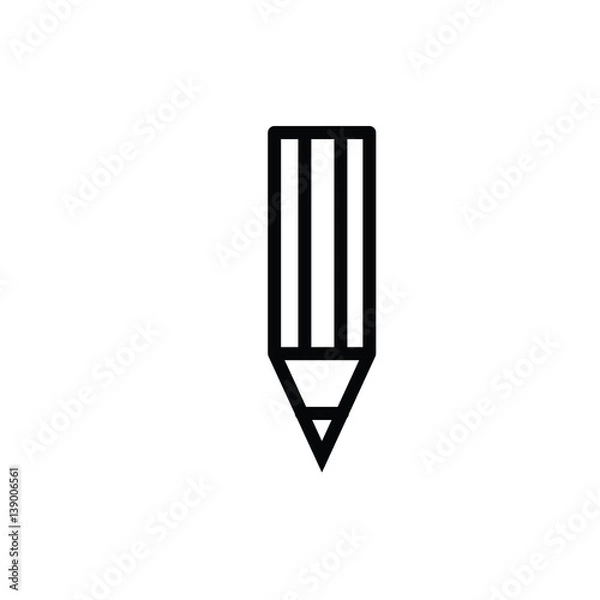 Obraz pencil icon on white background