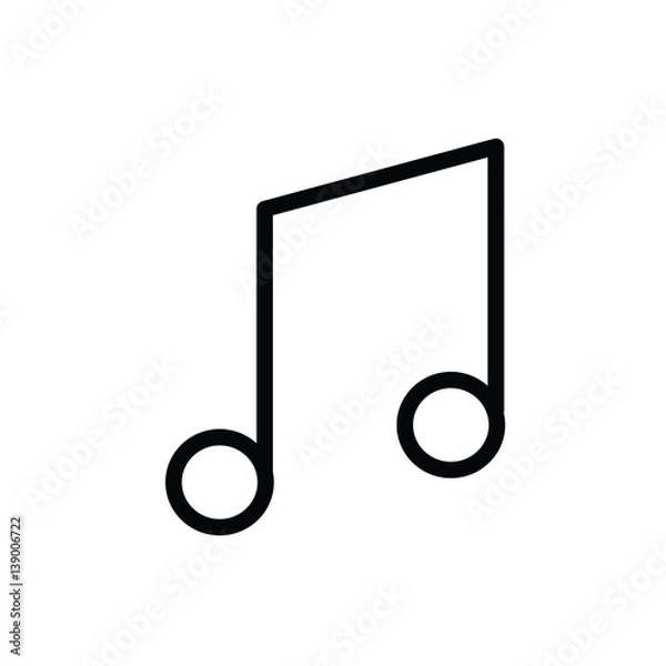 Obraz melody icon on white background