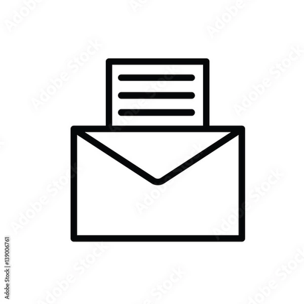 Obraz mail icon on white background