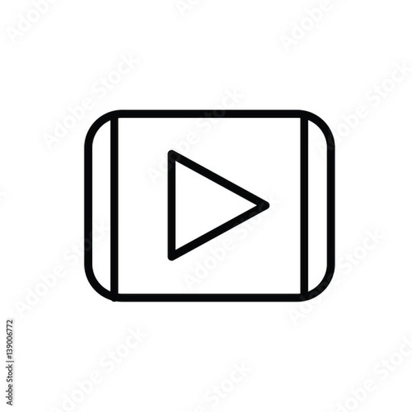 Obraz play icon on white background