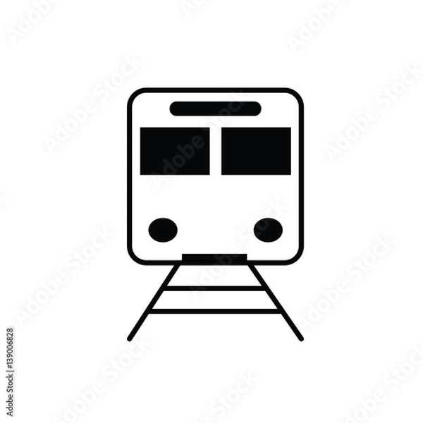 Obraz train icon on white background