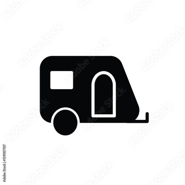 Obraz trailer icon on white background