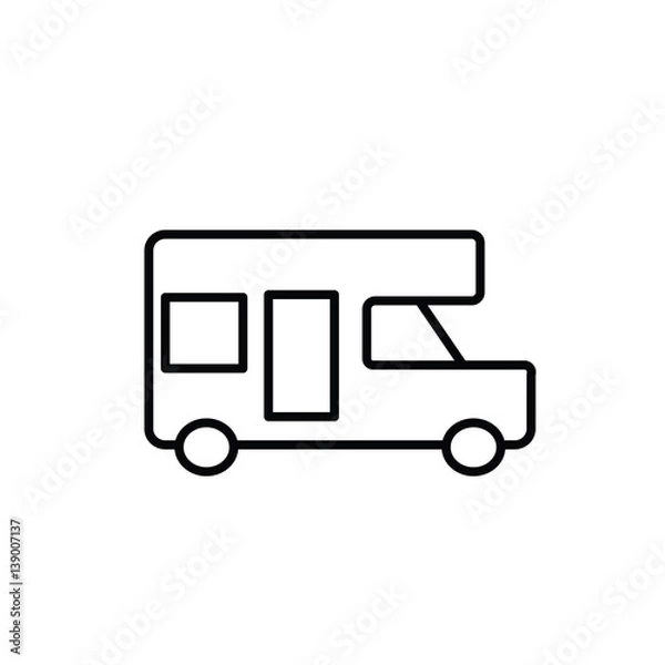 Obraz trailer icon on white background