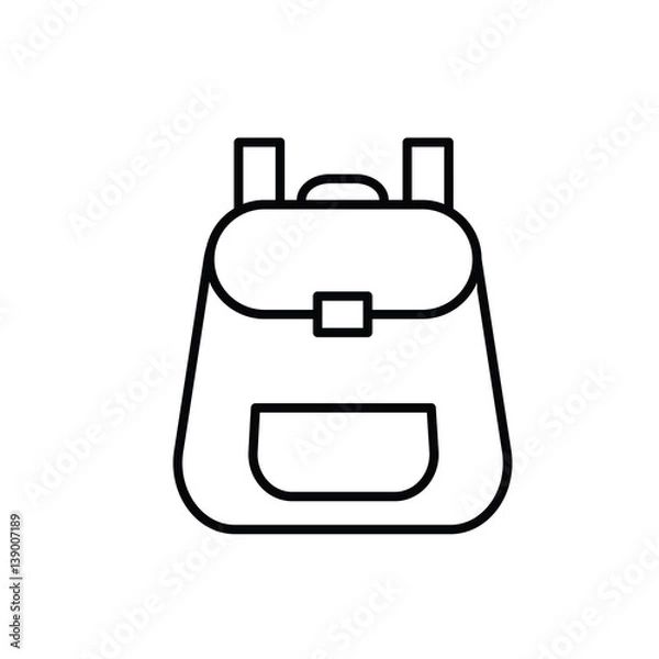 Obraz backpack icon on white background