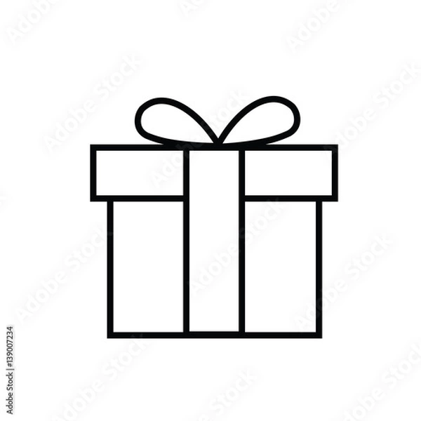 Fototapeta present icon on white background