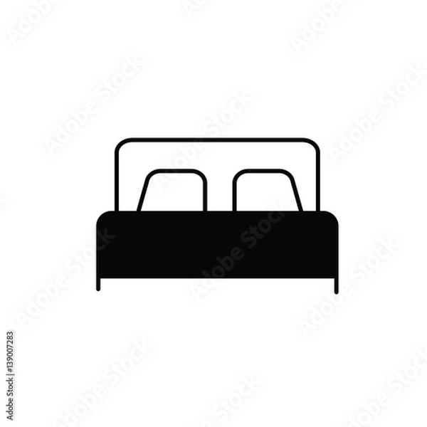 Obraz bed icon on white background