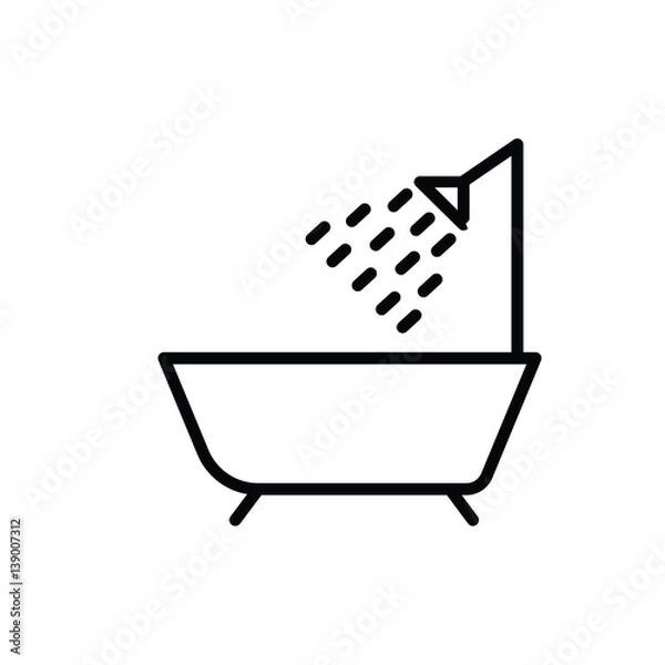 Fototapeta bath icon on white background