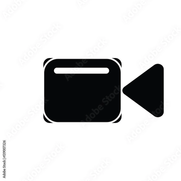 Obraz video camera icon on white background