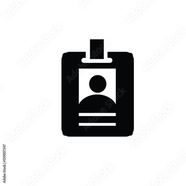 Fototapeta id icon on white background