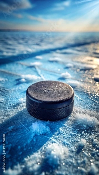 Fototapeta macro photography hockey puck