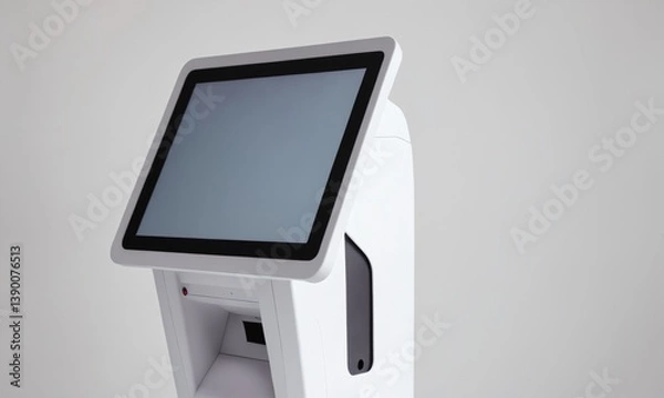 Fototapeta Interactive touchscreen kiosk designed for user-friendly access in public spaces for various services