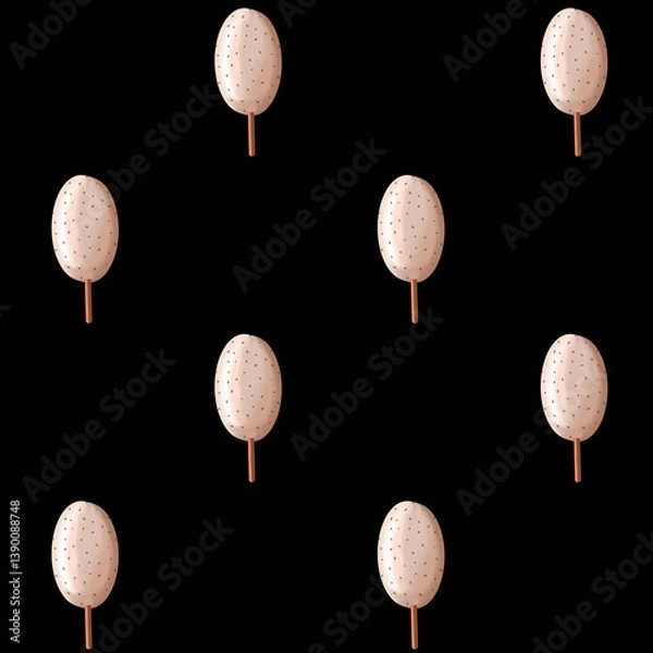 Obraz Seamless pattern with ice cream. Summer pattern.