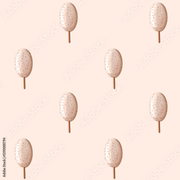 Obraz Seamless pattern with ice cream. Summer pattern.