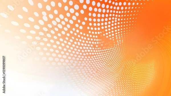 Fototapeta A bright orange background with white dots