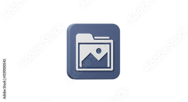 Fototapeta Securely storing your precious memories in a stylish, modern photo folder app with a clean, minimalist design.