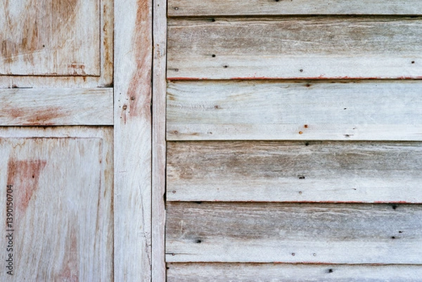 Fototapeta Weathered wooden wall texture rustic setting high-quality image close-up view nature concept for design