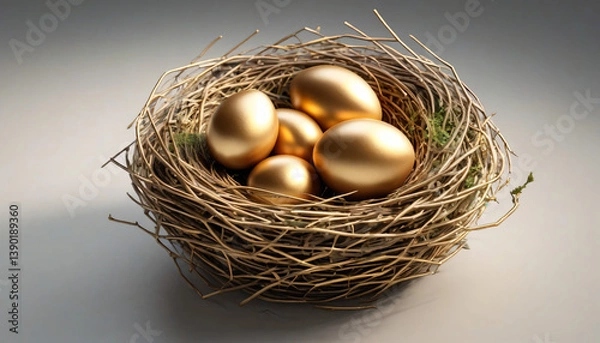 Obraz golden egg in nest