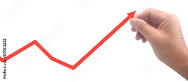 Fototapeta Analyzing business growth trends finance sector infographic digital environment close-up view strategic insights