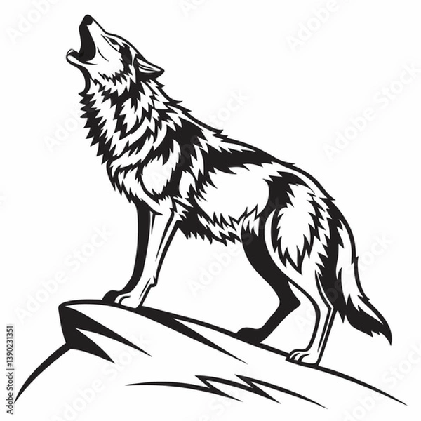 Obraz wolf silhouette