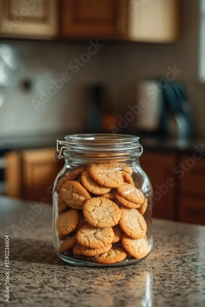 Obraz Jar of cookies on counter